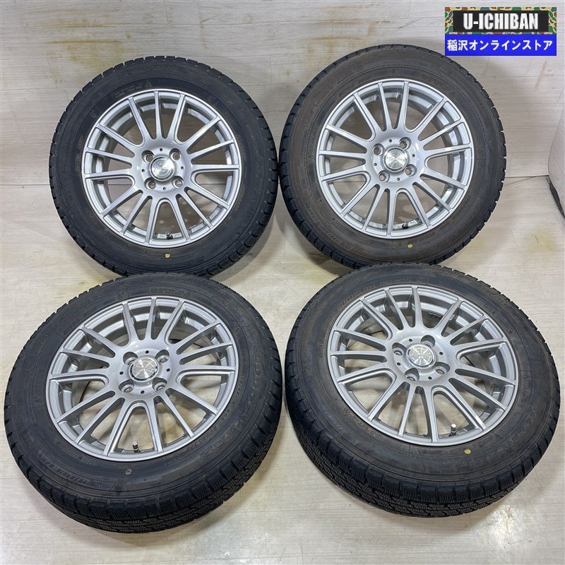 P10系 アクア ヴィッツ スイフト IQ XBEE 等 ravrion 5.5-15+42 4H100 GY ICE NAVI ZEAⅡ 175/65R15 15インチ スタッドレス 4本セット 009k_画像1