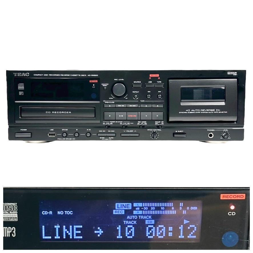 優良美品 TEAC CD/カセットレコーダー USB接続対応 AD-RW900_画像2