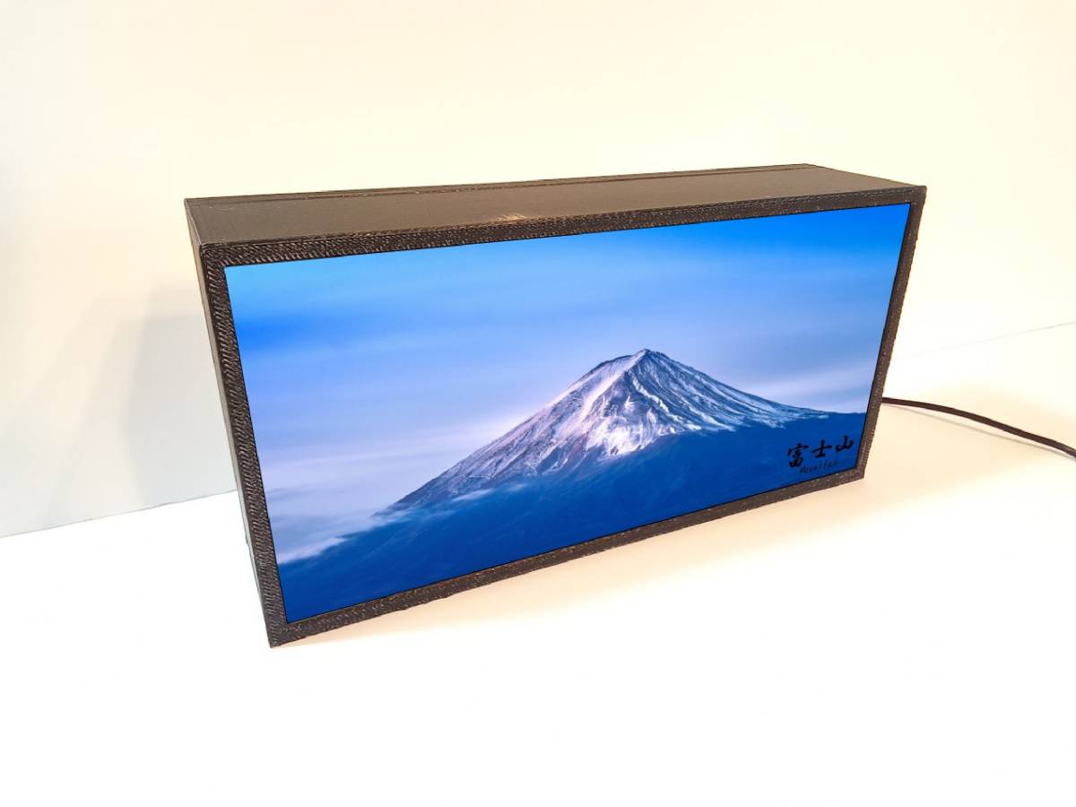 [ thought . light order receive ] Mt Fuji photograph scenery photo exhibition . guarantee Lee miniature lamp signboard ornament light BOX illumination signboard lightning signboard 