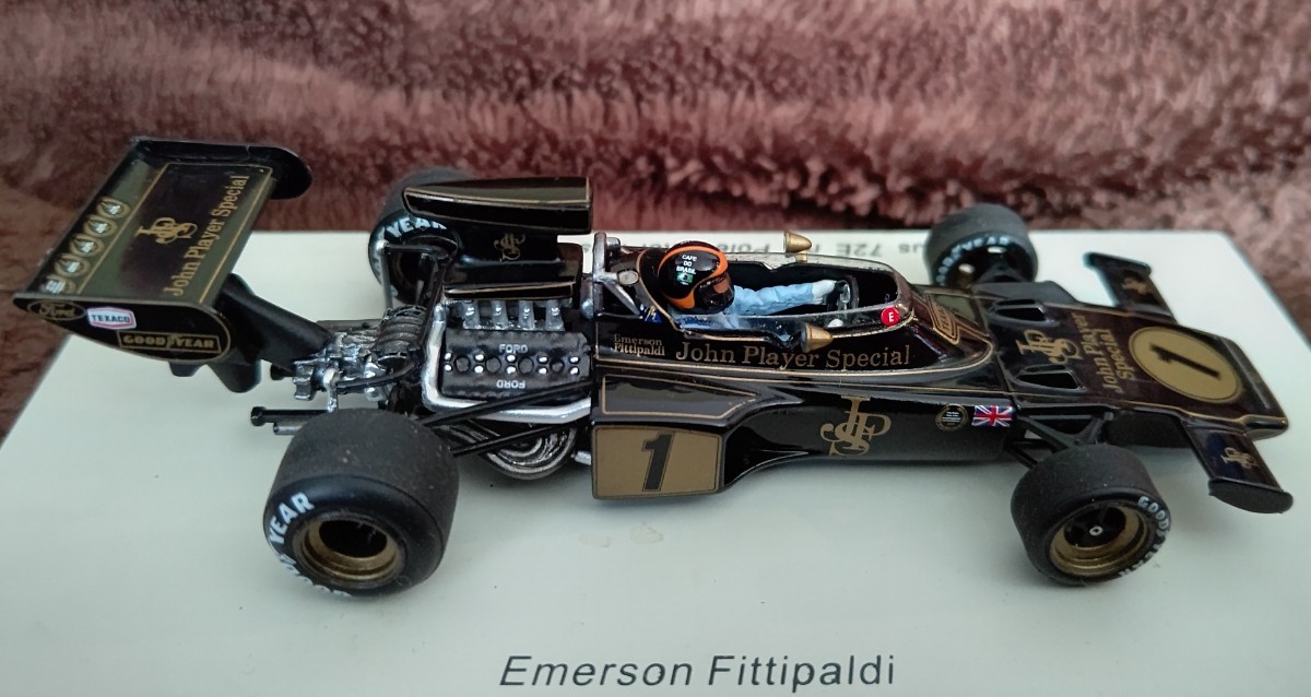 スパークモデル 1/43 ロータス・72E 1973 オーストリアGP Pole sitter エマーソン.フィッティパルディ spark Emerson.Fittipaldi 難有品_画像6