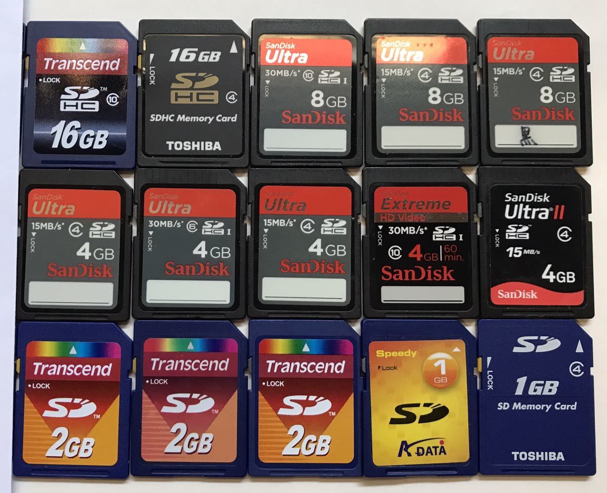 ①SDカード　30枚　64GB/32GB/16GB/8GB/4GB/2GB/1GB　まとめ　大量_画像3