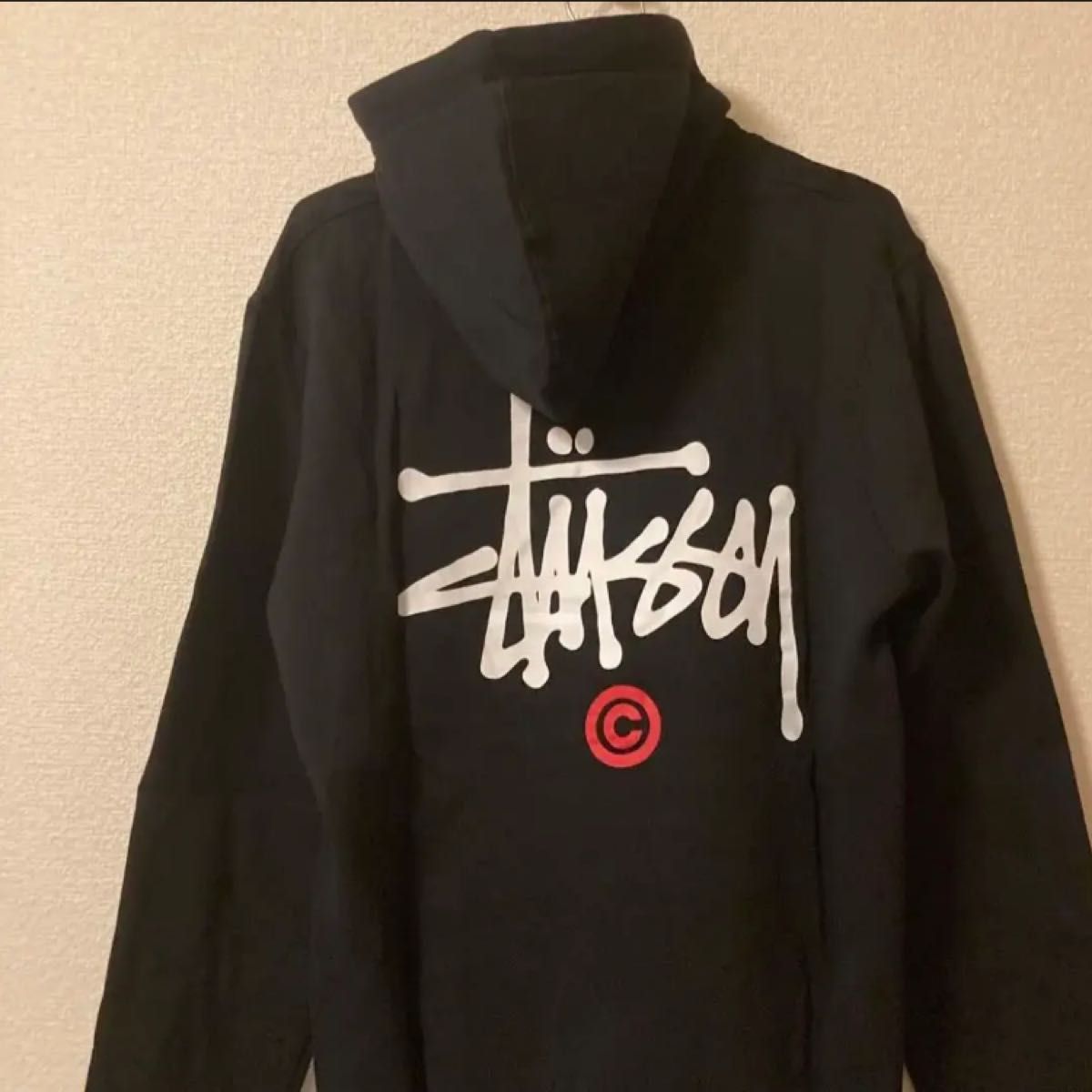 STUSSY パーカー 黒 古着 フーディー ビッグシルエット 肉厚 - パーカー