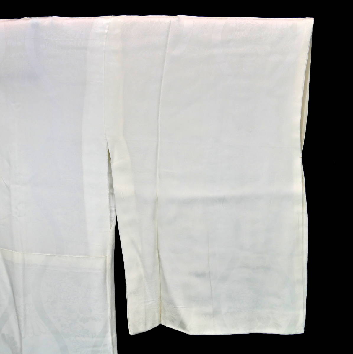 ▲(R510-A6)着物/和装★絹 白 長襦袢 袷 半衿付★ 着丈120ｃｍ フォーマルにの画像4
