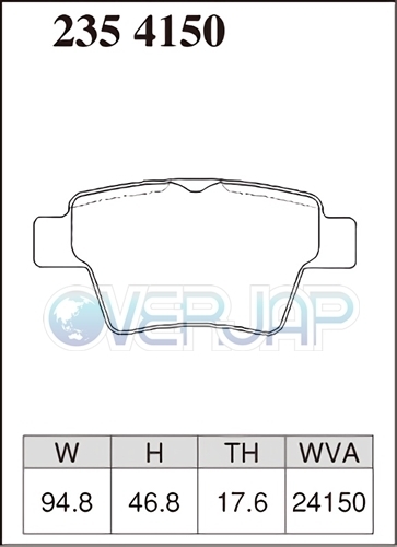 M2111653 / 2354150 DIXCEL Mタイプ ブレーキパッド 1台分セット PEUGEOT(プジョー) 207 A7C5FX 2007/6～2012/11 CC1.6 GT(TURBO) BOSCH_画像3