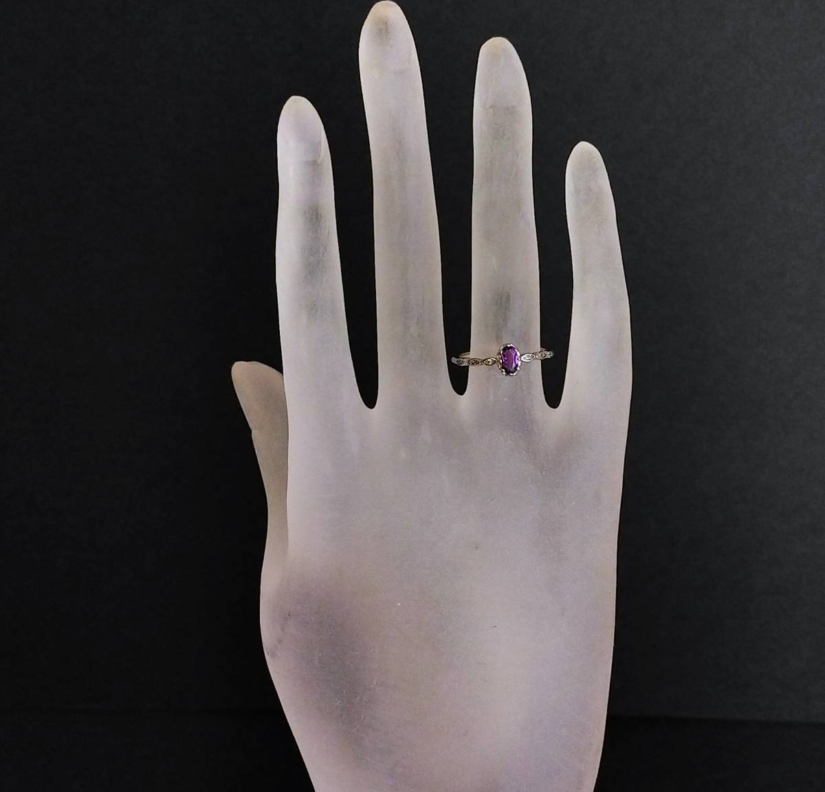 アメジスト リング 華奢 指輪 シルバー 925 パワーストーン 2月 誕生石 天然 アメシスト 紫水晶 小さい 細いの画像8