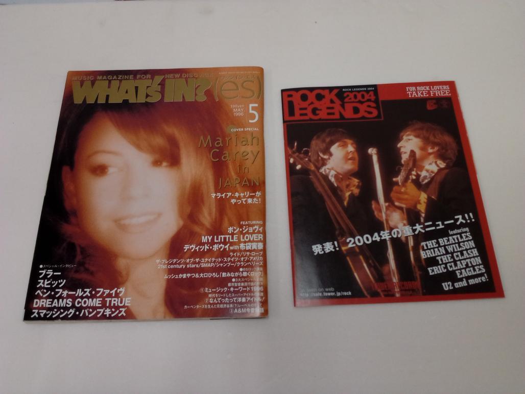 (1820689)音楽雑誌2冊 WHAT’s IN?(es)1996年5月1日発行・ROCK LEGENDS 2004　当時物 洋楽メイン_画像1