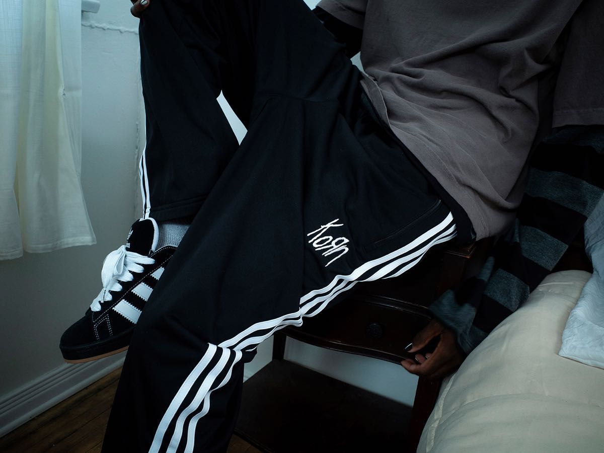 Black L 】adidas korn track pants トラックパンツ｜PayPayフリマ