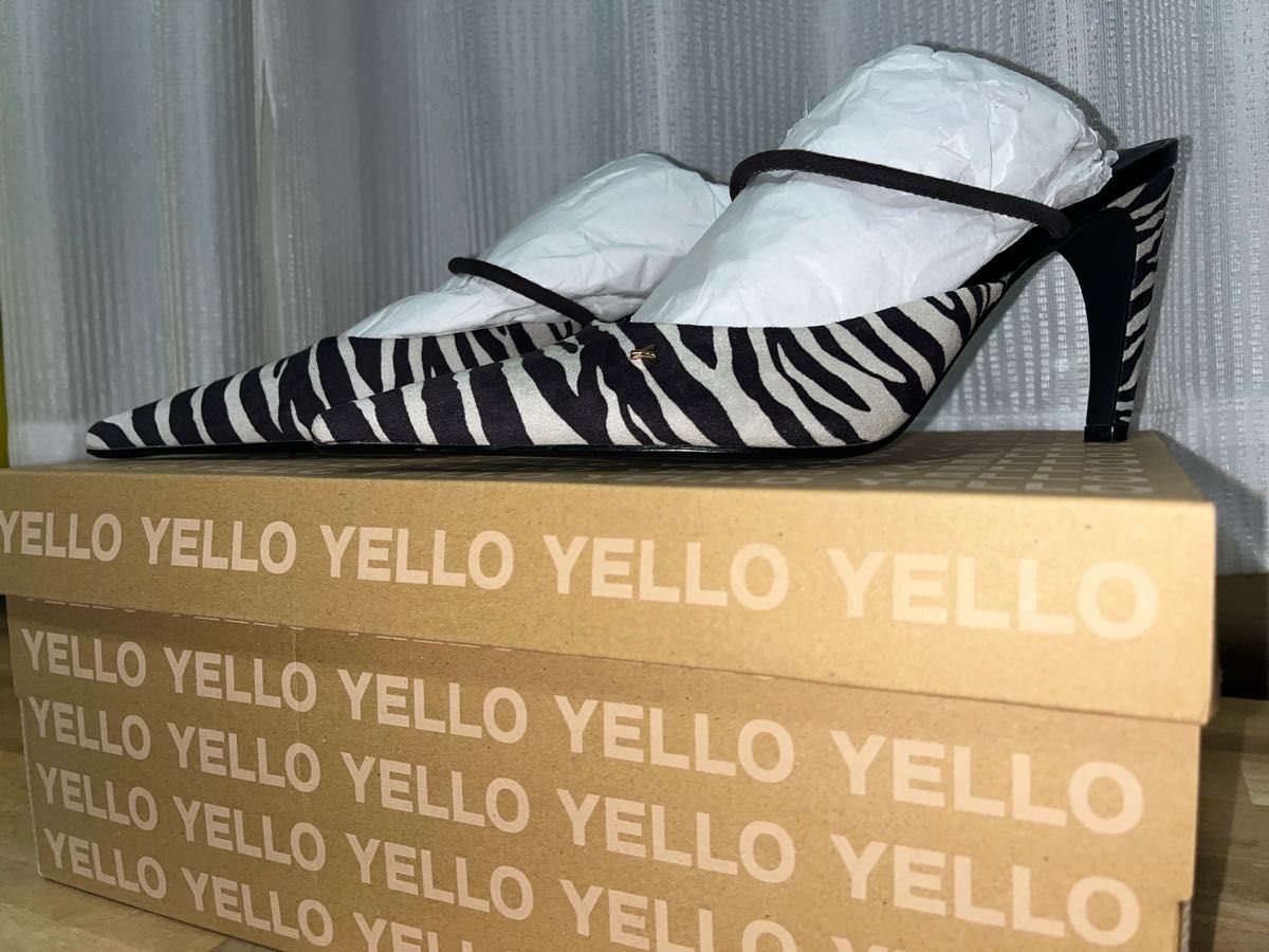 YELLO zebra柄ヒール 新品未使用 箱あり