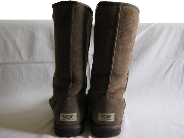 ★中古品 箱無 ハワイで購入 UGG アグ CLASSIC TALL 5815 ムートンブーツ ロングブーツ W8 25cm チョコレートブラウン レディース 女性用★_画像2