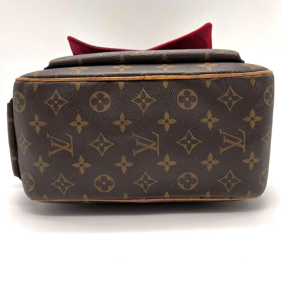 【美品】ルイヴィトン モノグラム ハンドバッグ エクサントリシテ PVC LOUIS VUITTON M51161 フラップ ポケット レディース 茶 ブラウン_画像4