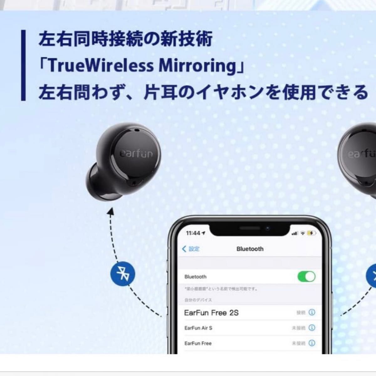 VGP 2023金賞】EarFun Free 2S Bluetooth 5.2ワイヤレスイヤホン 