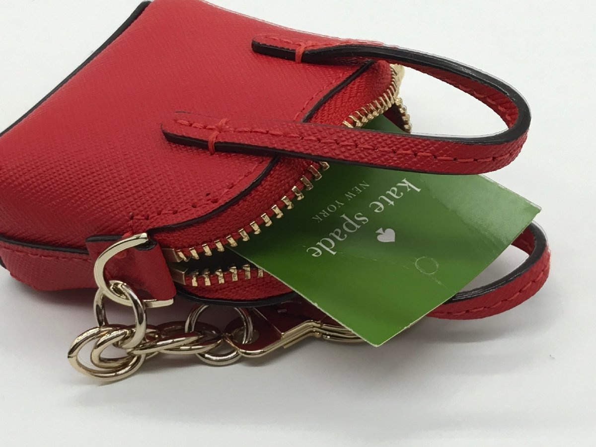 #[YS-1] beautiful goods # Kate * Spade kate spade # bag charm key holder red series top 9cm [ including in a package possibility commodity ]K#