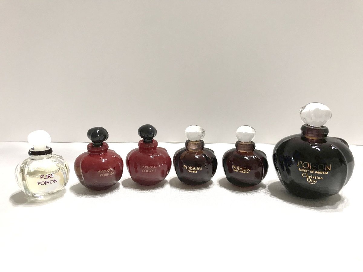 ■【YS-1】ミニ 香水 ■ Christian Dior ディオール ■ プワゾン パルファム 5ml ×5 15ml ■ 6点セット まとめ【同梱可能商品】■D_プワゾンシリーズ６点セットです