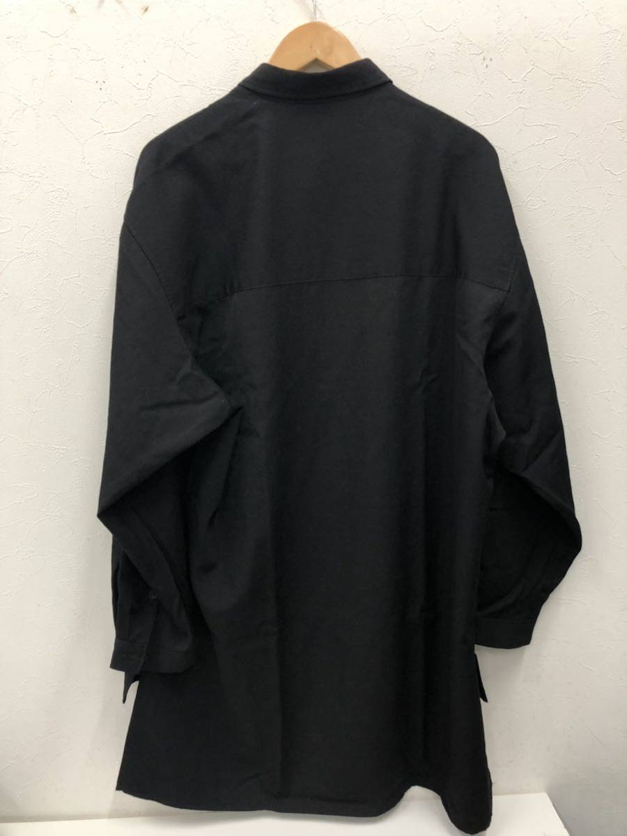 ⑩YOHJI YAMAMOTO 長袖シャツ 2 ウール BLKブラックHN-B34-100_画像2