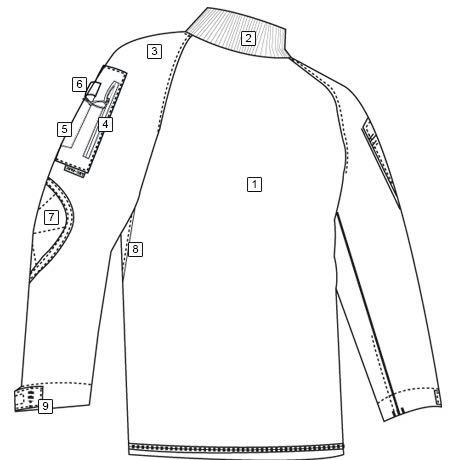 送料無料 新品 Tru-Spec トゥルースペック T.R.U. Combat Shirt TRU コンバットシャツ カーキ サイズ S-R スモールレギュラー 難燃性_画像6