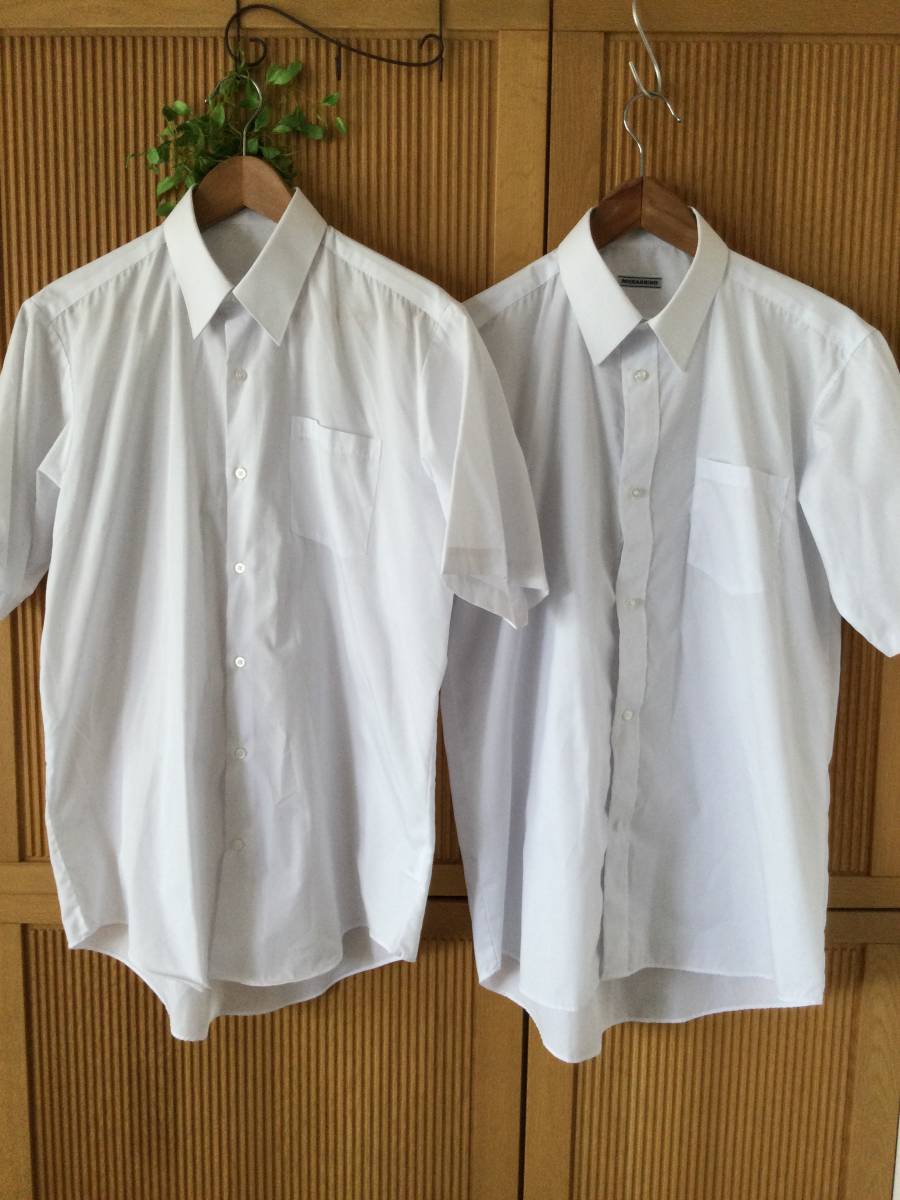 お得な2枚セット 未使用 半袖ワイシャツ(LLサイズ ホワイト白無地新品