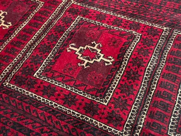 イラン産 トライバルラグ 186×111cm Vintage Baluch 約25万円 Persian Carpet バルーチ ウール ヴィンテージ手織り ペルシャ絨毯_画像5