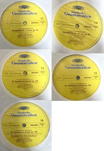 独DGG LPBOX レコード 8枚組 BEETHOVEN ベートーヴェン 交響曲 第９番 KARAJAN カラヤン 2740172 DGG 西ドイツ盤 クラシック LP 藤293_画像9