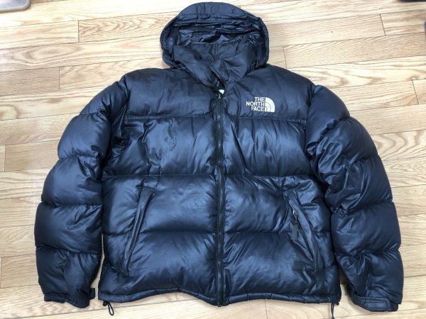 ● ノースフェイス THE NORTH FACE ● ダウンジャケット ヌプシ ダウン100％ ナイロン 黒 ブラック LARGE Lサイズ NF004AM ■由114