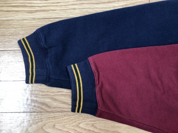 ★トミーヒルフィガー TOMMY HILFIGER 90s 長袖 トレーナー エンブレム刺 丸首 赤系 紺系 XLサイズ ▼シミ、色褪せ等あり ■由127_画像4