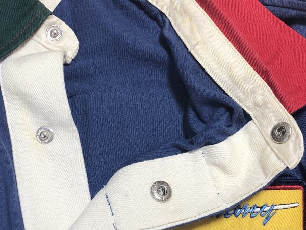 ★トミーヒルフィガー TOMMY HILFIGER 90s 長袖ポロシャツ 長袖シャツ クレイジーパターン XLサイズ ■由126_襟部分等、の汚れがあります。