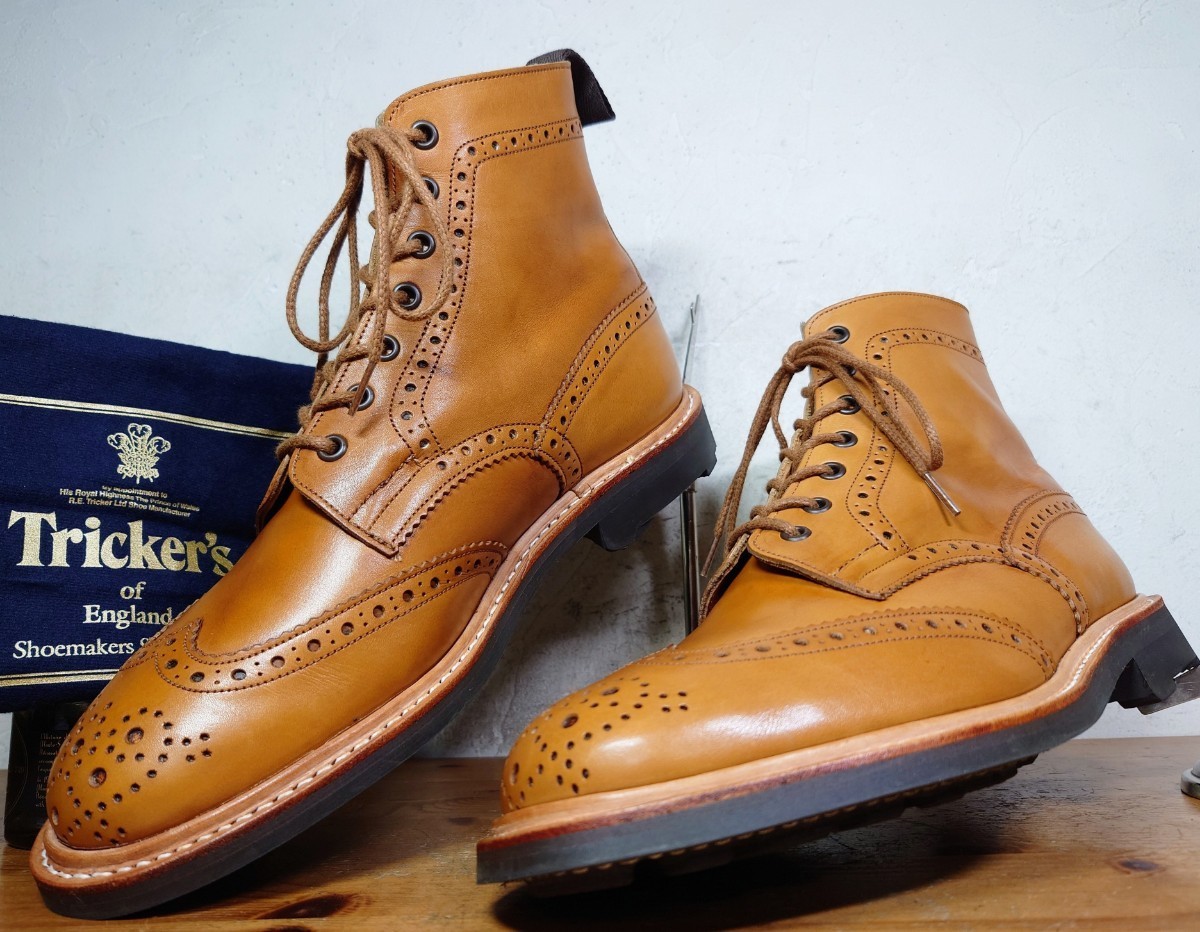 美品】英国製 Tricker's/トリッカーズ モールトン カントリー ウィング