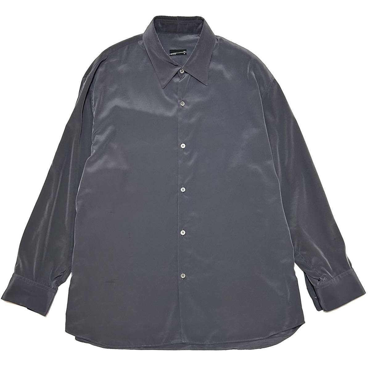 LAD MUSICIAN DECHINE BIG SHIRT 46 LIGHT GRAY PURPLE ラッドミュージシャン デシンビッグシャツ