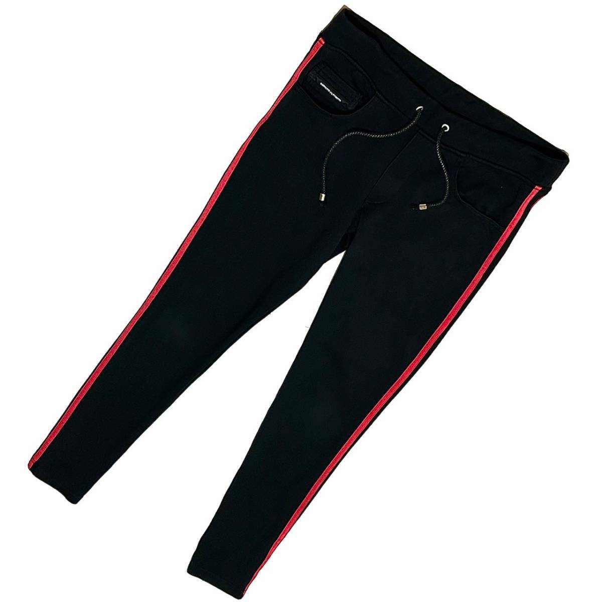 定価2.6万 resound clothing BLIND LINE TRUCK PANTS 3 黒×赤 リサウンドクロージング  ブラインドライントラックパンツ ジャージ