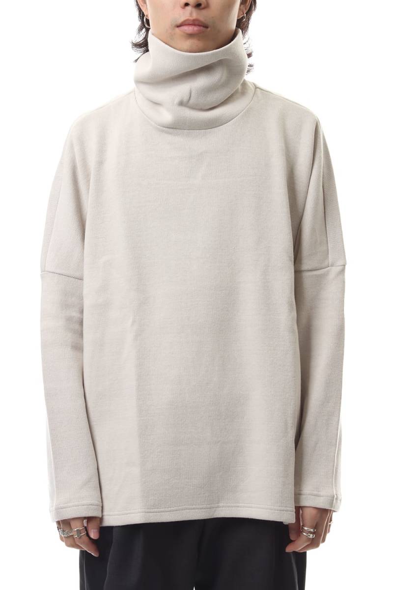 定価1.9万 KAZUYUKI KUMAGAI ATTACHMENT double face knit turtleneck dolman cut&sew 2 ダブルフェイスタートルドルマンニット スエット