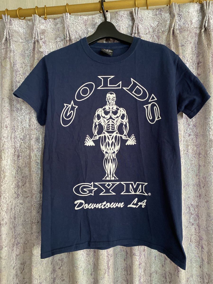  Gold Jim T-shirt Match . America USA goldsgym gold\'sgym Los Angeles Downtown LA gym goldgym navy blue color men's S name Drop 