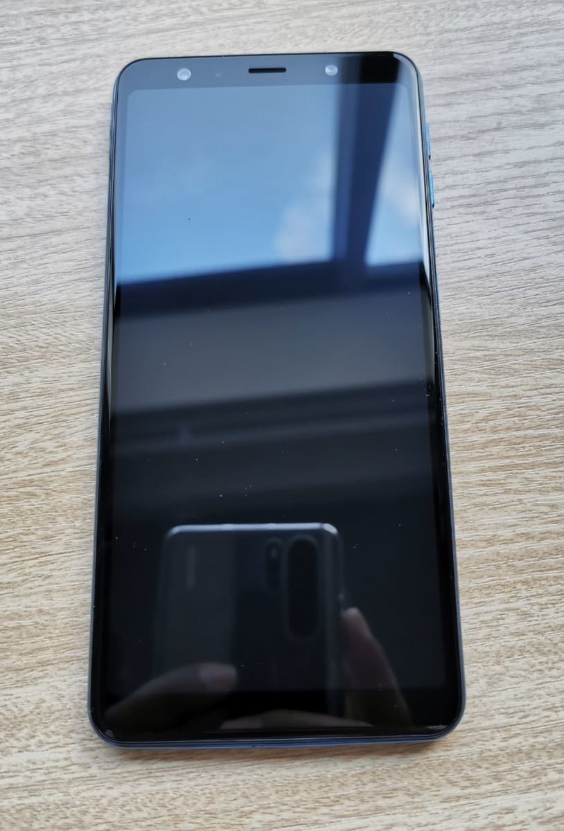 美品SAMSUNG Galaxy A7 ブルー 楽天モバイル版 SIMフリー 利用制限無し