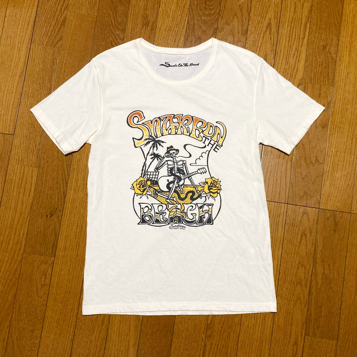 ●美品 SUNDINISTA EXPERIENCE サンディニスタ SNAKE ON THE BEACH Tシャツ サイズ36 * ルードギャラリー_画像1