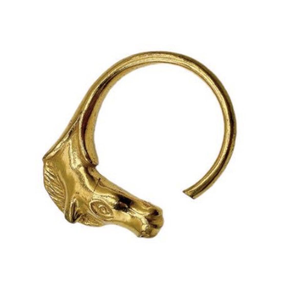 エルメス　シュバル　 ホースヘッド　リング　14号　指輪　リング馬装飾