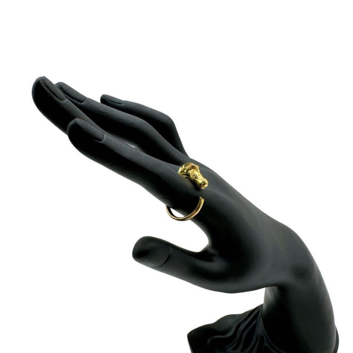 エルメス シュバル ホースヘッド リング 14号 指輪 リング馬装飾