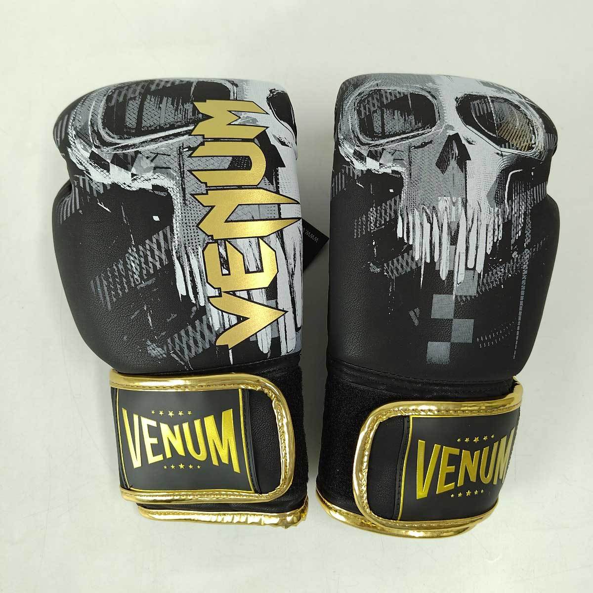 【中古・未使用品】ヴェナム ボクシンググローブ スカル Skull Boxing gloves 10oz ブラック VENUM-04035-001 VENUM