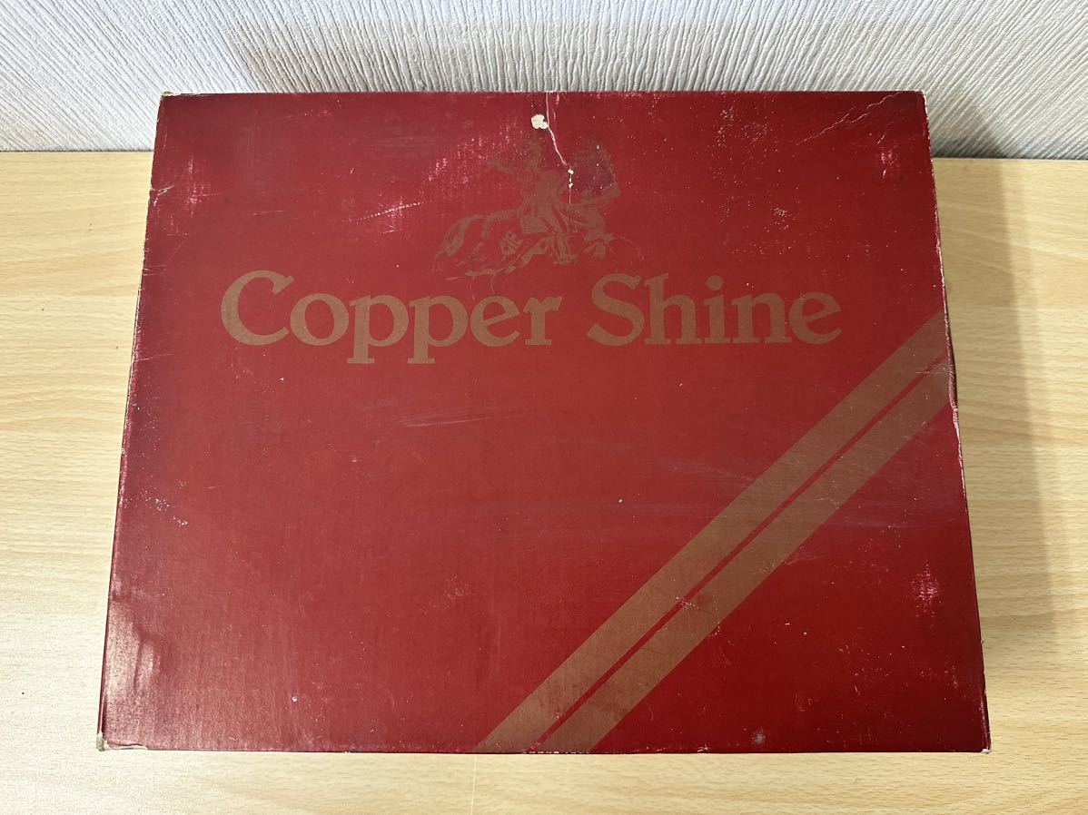 ゆ80☆ 未使用 保管品 Copper Shine 両手鍋 おでん 湯豆腐 鍋セット 銅製品 銅鍋 ガラス蓋付き 約直径21.5cm 蓋なし高さ9.5cm_画像9