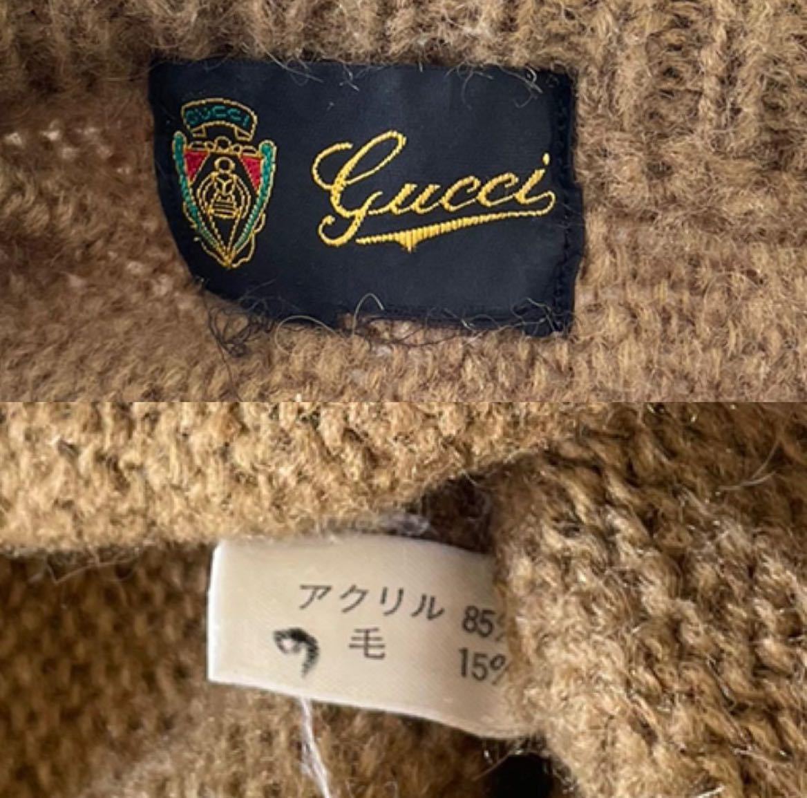 APS162】80s オールドGUCCI グッチ ドルマン ニットセーター(長袖