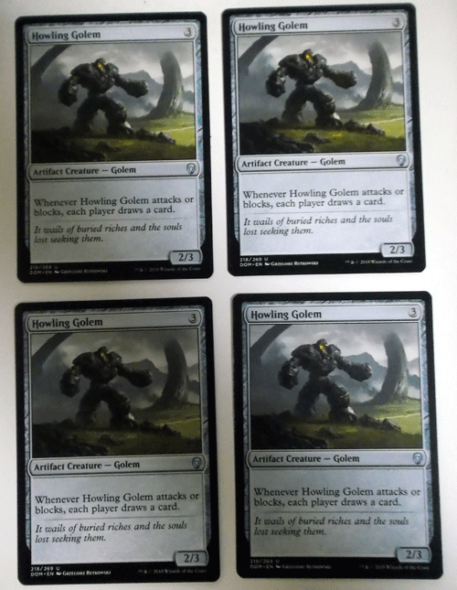 MTG английский язык /4 шт. комплект /Howling Golem(.....go- Lem )/domina задний / Anne common 