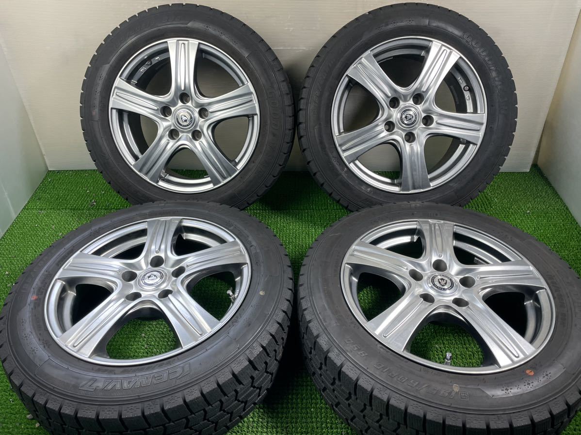 VELVA 16インチ　6.5J +40 5穴/114.3 GOODYEAR ICENAVI7 195/60R16 89Q 2021年　4本　ノア ヴォクシー セレナ ステップワゴン_画像1