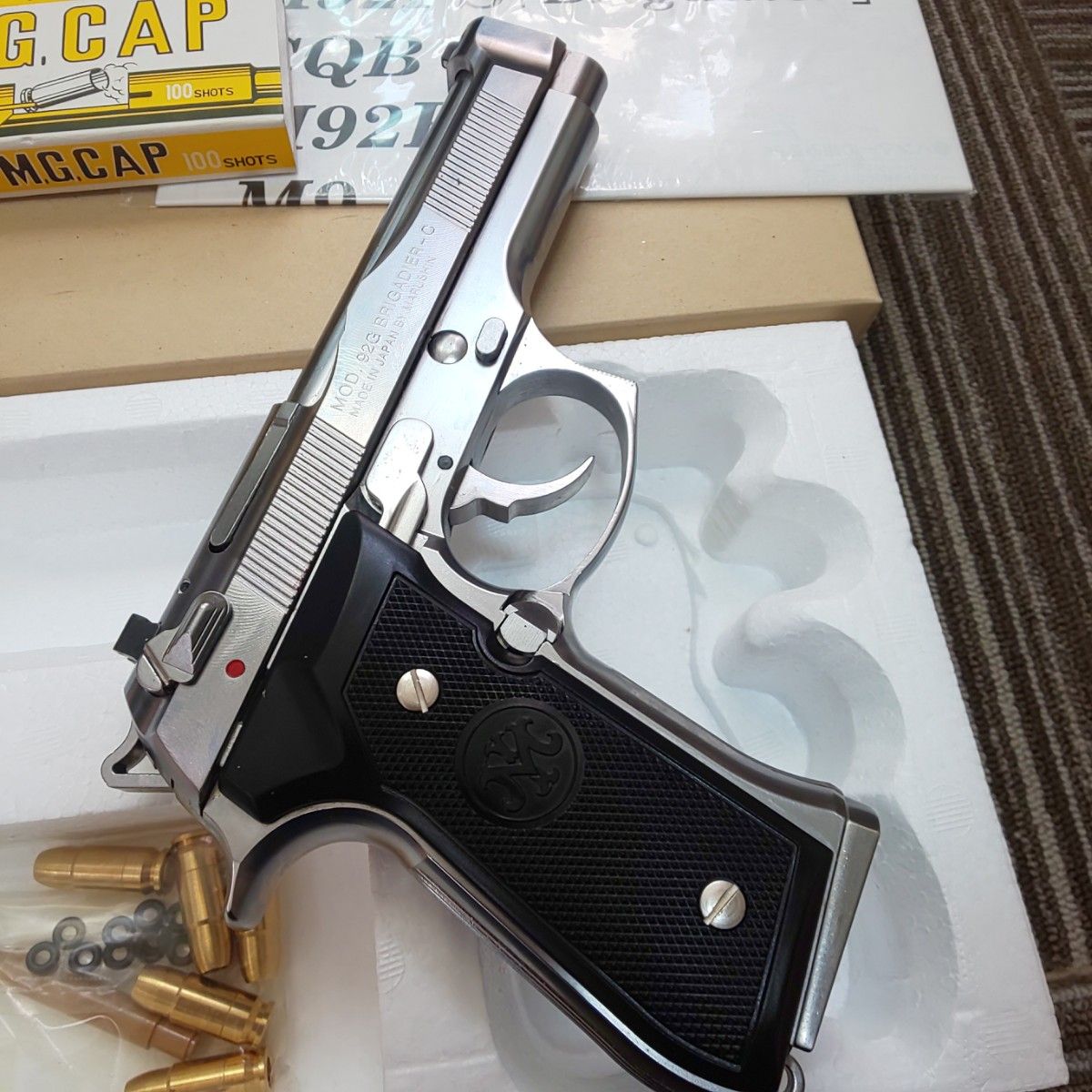 未発火】マルシン ベレッタM92F CQB シルバー ABS モデルガン 未発火】マルシン ベレッタM92F CQB シルバー ABS モデルガン