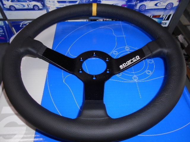 sparco JAPAN正規品 R345ステアリング(BKレザー/BKスポーク）**送料別途　*取り寄せ品_画像4