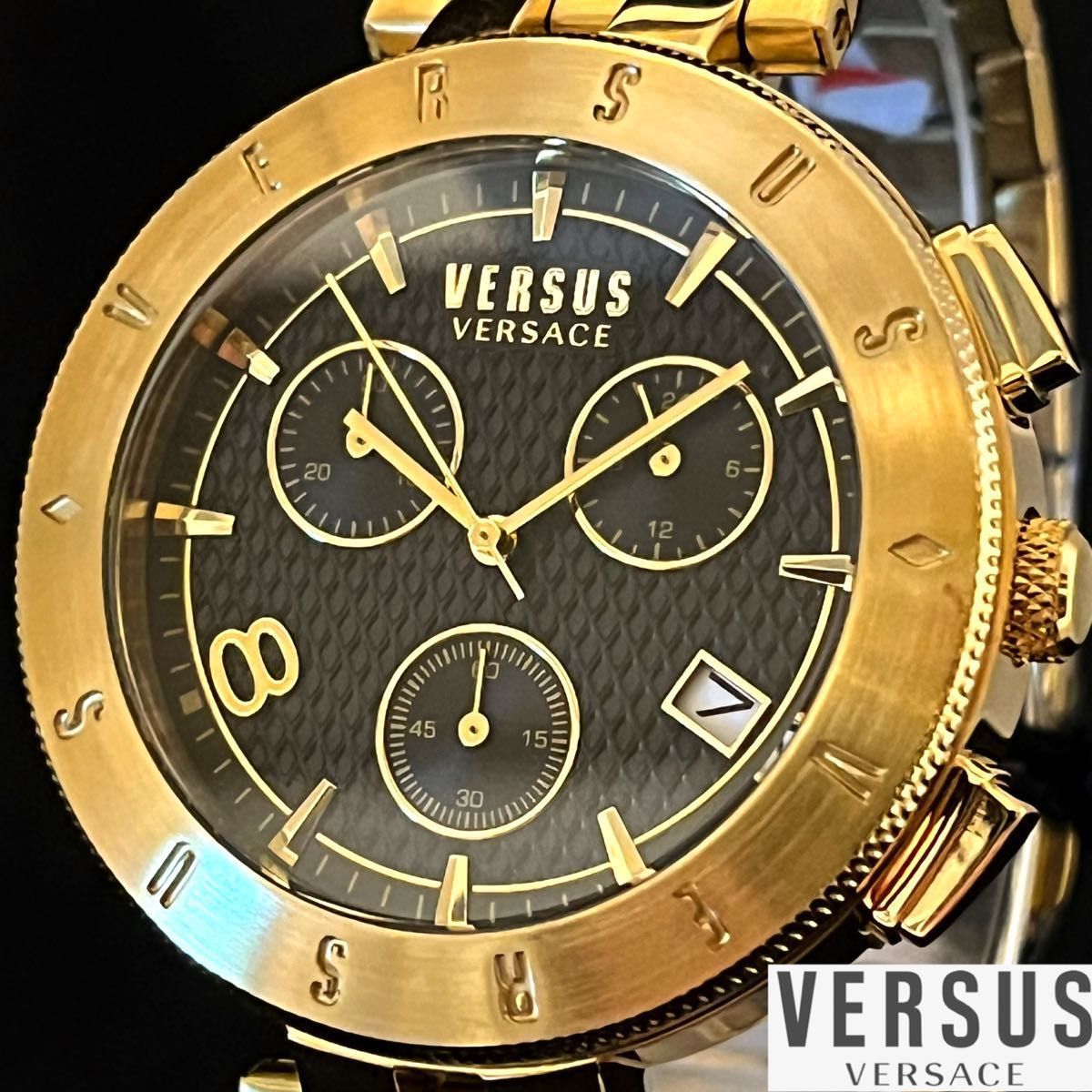 ★ゴールド色★Versus Versace/ベルサス ベルサーチ/メンズ腕時計/プレゼントに/ヴェルサス ヴェルサーチ/男性用