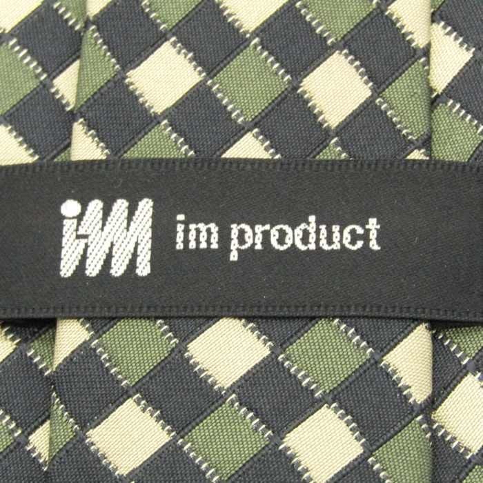  I m Pro duct silk fine pattern pattern check pattern made in Japan brand necktie men's black im product Issey Miyake 