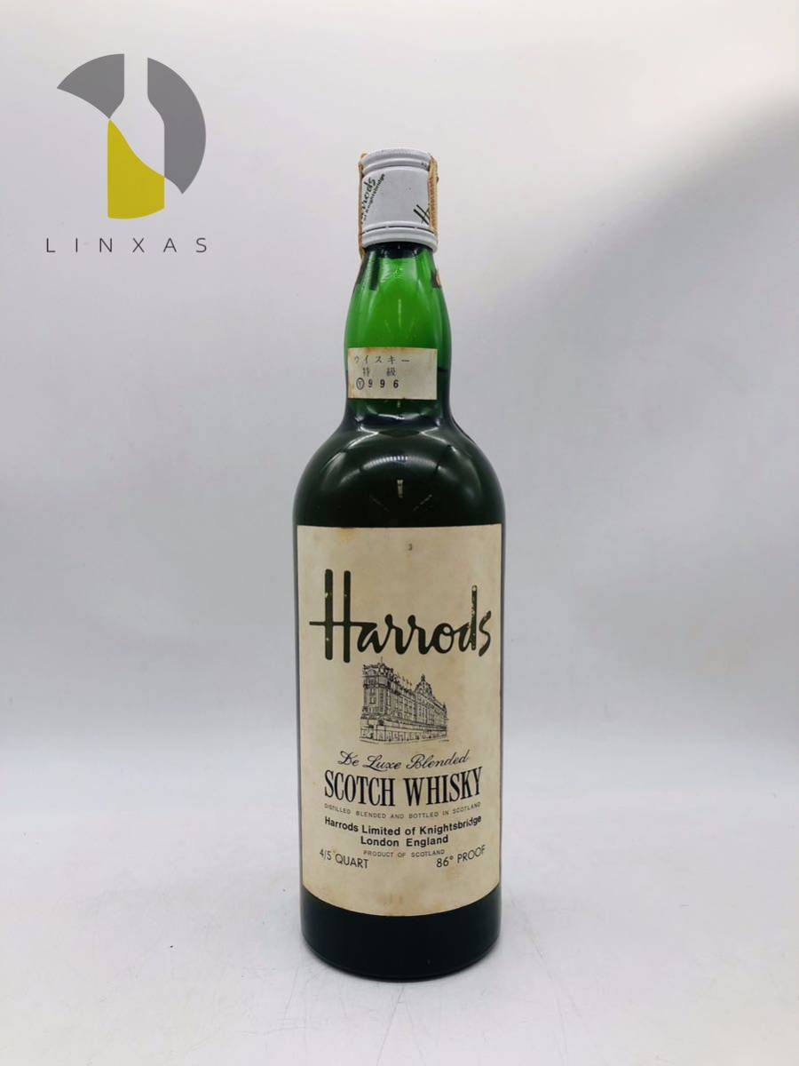 【未開栓】Harrods DE LUXE ハロッズ デラックス ブレンデッド スコッチ ウイスキー 特級 WH38167_画像1