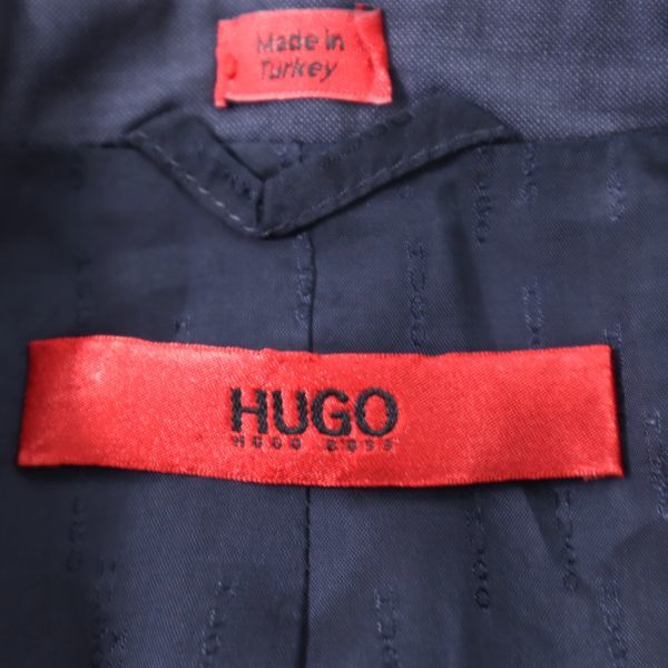 M3-WJ094【極美品】ヒューゴボス HUGO BOSS 赤タグ ウール テーラード ジャケット2B ネイビー 46 M相当 メンズ_画像6