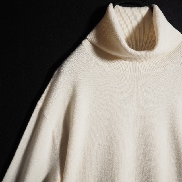 M3318P　▼EVERYDAY I LIKE. ドゥーズィエムクラス▼ 21AW Basic Cashmere タートルネック プルオーバーニット ホワイト 秋冬 rb mks_画像2