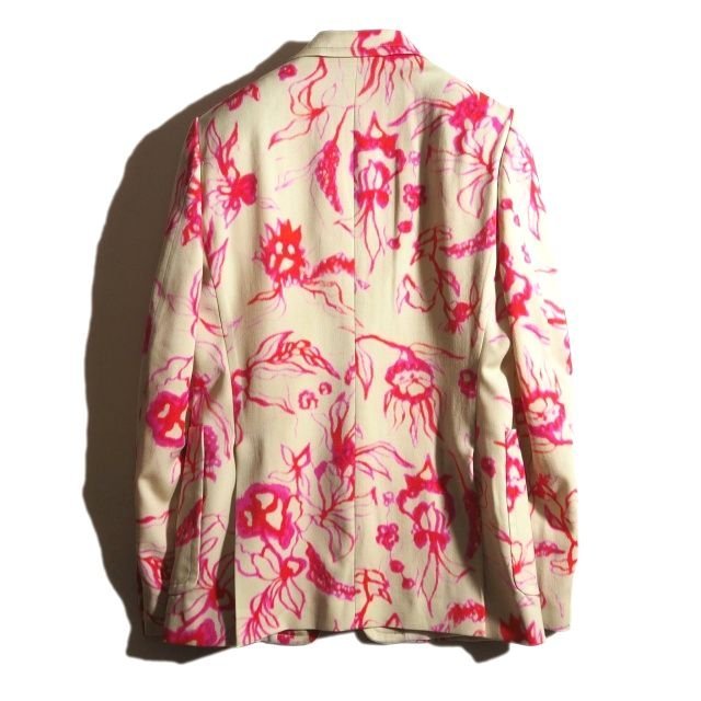 C1167P VDRIES VAN NOTEN Dries Van Noten V new goods 22AW flower pattern wool tailored jacket beige pink 48 autumn ~ spring rb mks