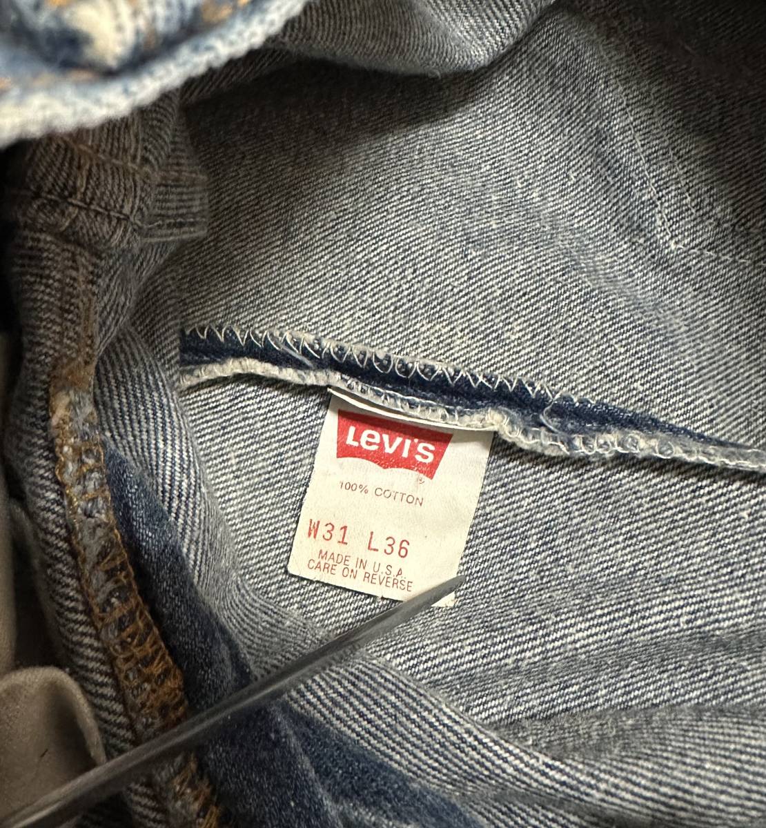 90's vintage USA製 Levi's 501xx 赤文字 デニムパンツ ヴィンテージ 91年製 古着 W31 L36