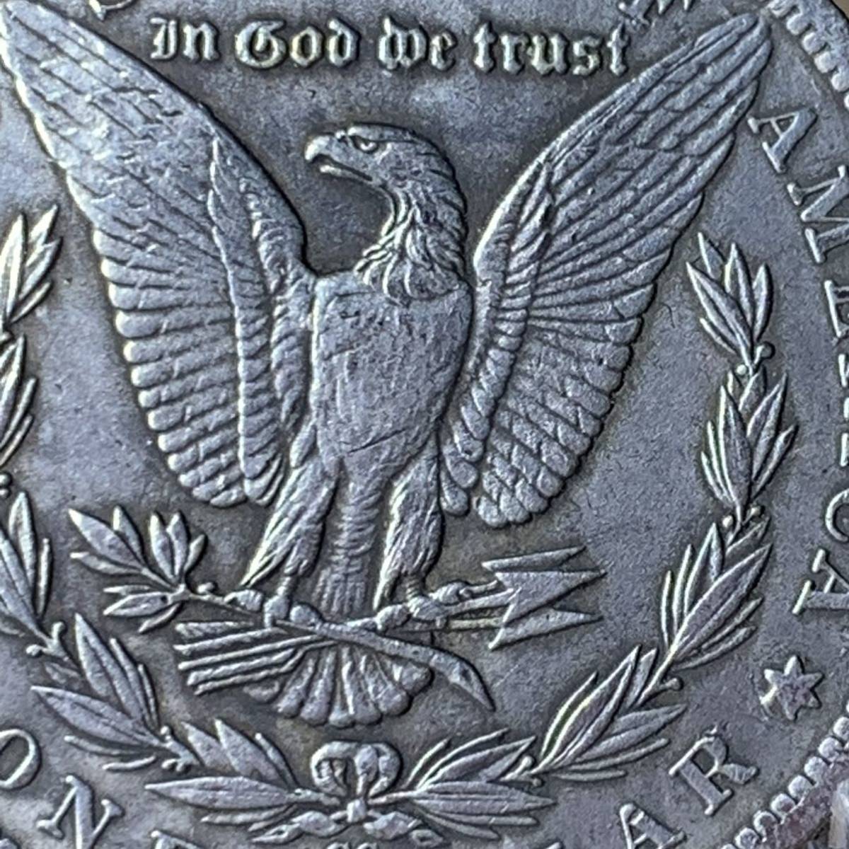 WX1112流浪幣 スナイパー女 天眼 鷹紋 外国硬貨 貿易銀 海外古銭 コレクションコイン 貨幣 重さ約25g_画像5