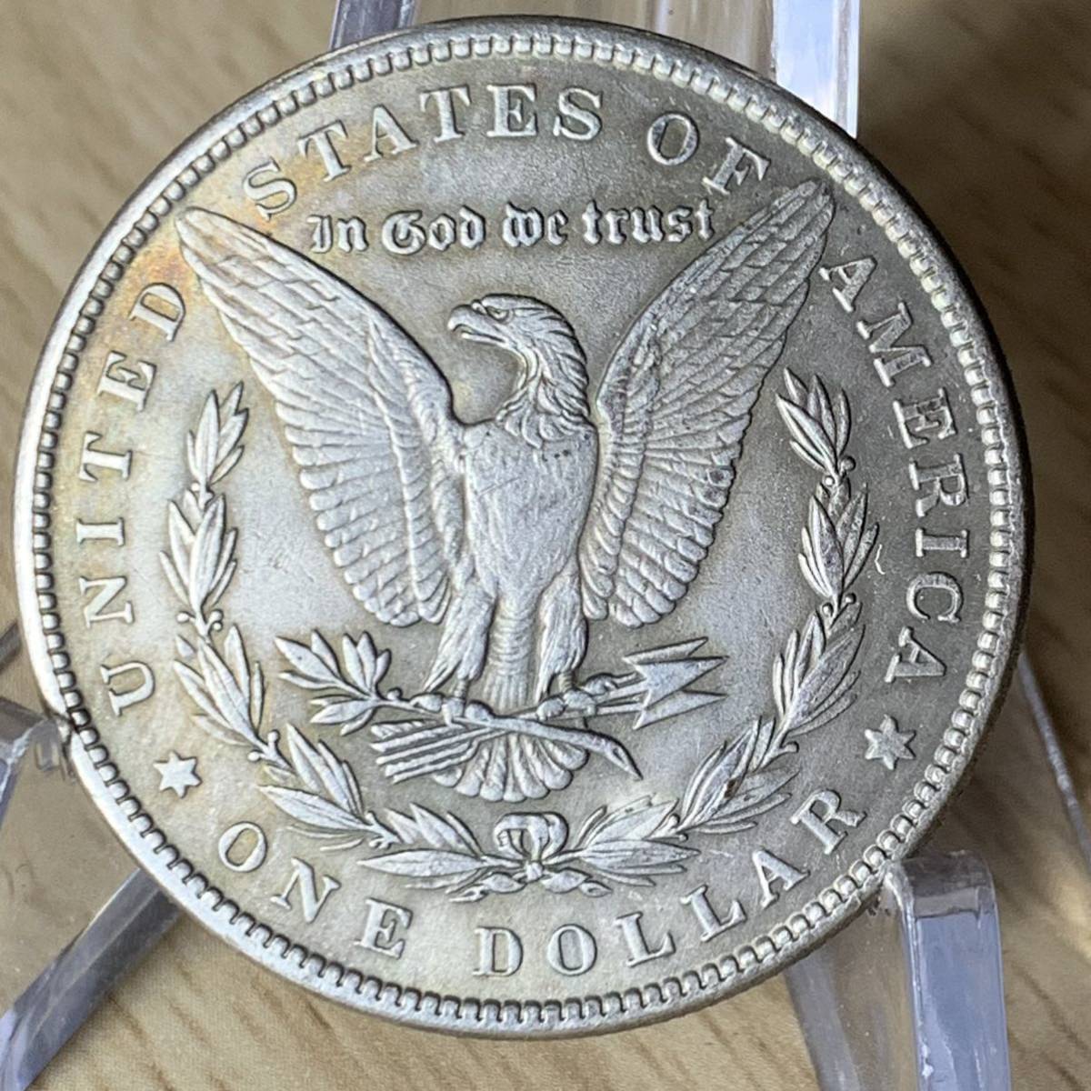 WX1113流浪幣 鎧勇士 天眼 鷹紋 外国硬貨 貿易銀 海外古銭 コレクションコイン 貨幣 重さ約21g_画像4